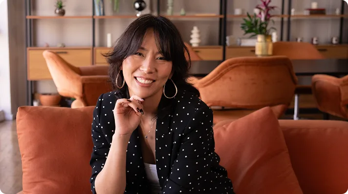 Anna Shin, CEO da Wishin, em seu ambiente de trabalho