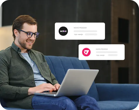 Operação de varejo digital com pedidos em tempo real